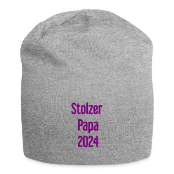 Proud Dad 2024 – for new fathers - Jersey Beanie - heather grey - Front