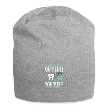 GO FLOSS SELBST - Jersey-Beanie - Grau meliert - Vorne