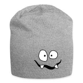 Monsterchen monster face for kids shirt child - Jersey Beanie - heather grey - Front