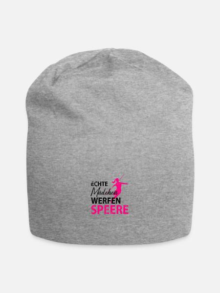 Speerwurf Speerwerfen Speerwerfer Damen - Jersey-Beanie - Grau meliert