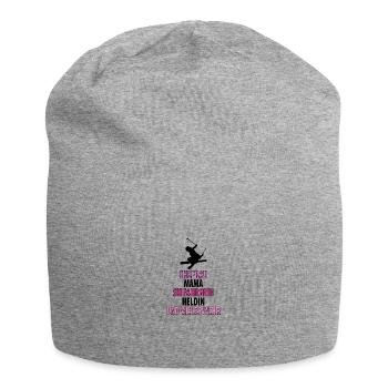 Ski Skifahren Skifahrerin Skiurlaub Skier Damen - Jersey-Beanie - Grau meliert - Vorne