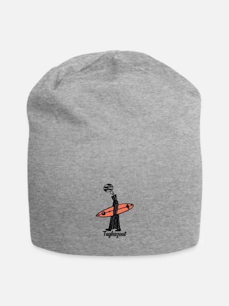 Taghazout Vibes: Zwischen Tradition und Surfen - Jersey-Beanie - Grau meliert