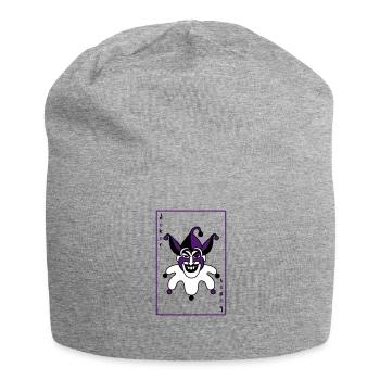 Joker Karte Poker Halloween dreifarbig Clown - Jersey-Beanie - Grau meliert - Vorne
