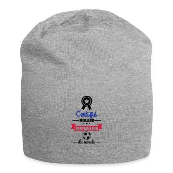 bester Fußballer: Fußball-Geschenk, Fußball - Jersey-Beanie - Grau meliert - Vorne