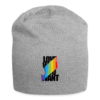 Love who you want LGBTQ Pride Month Gay - Bonnet en jersey - gris chiné - Devant