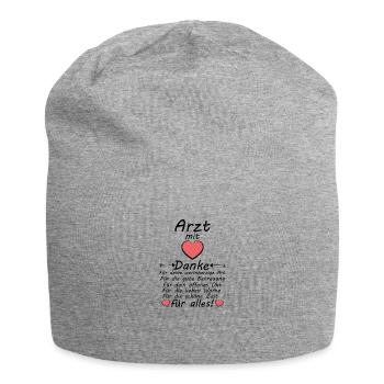 Arzt Danke für Alles Dankeschön sagen zum Abschied - Jersey-Beanie - Grau meliert - Vorne