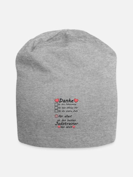 Beste Judotrainer Judo Trainer Danke zum Abschied - Jersey-Beanie - Grau meliert