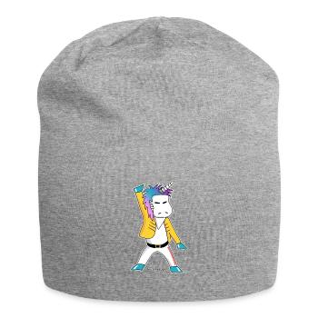 Freddie - The Queer Unicorn - gay unicorn - Jersey Beanie - heather grey - Front