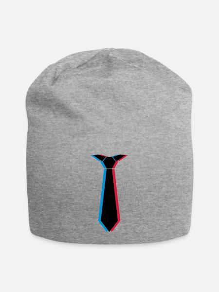 3d_krawatte_3c - Jersey-Beanie - Grau meliert