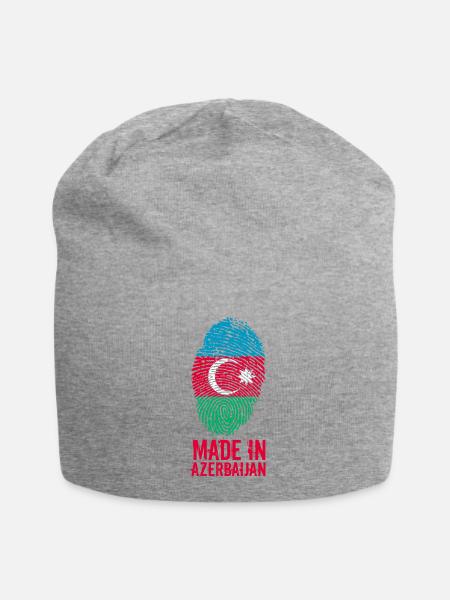 Made In Azerbaijan / Aserbaidschan / Azərbaycan - Jersey-Beanie - Grau meliert