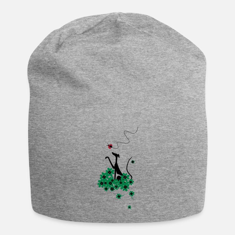 glücksbringer - Jersey-Beanie - Grau meliert