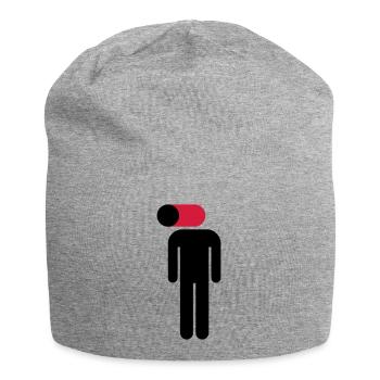 Mobile on, brain off - Jersey Beanie - heather grey - Front