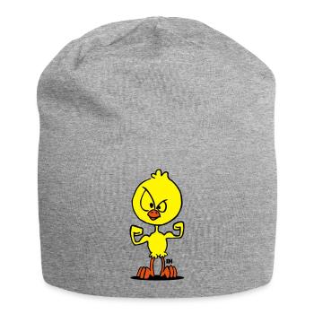 Leistungsstarkes Küken - Jersey-Beanie - Grau meliert - Vorne