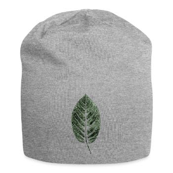 Hêtre / Feuille / VERT - Bonnet en jersey - gris chiné - Devant