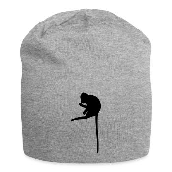 singe sur branche - Bonnet en jersey - gris chiné - Devant