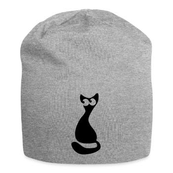 katze - Bonnet en jersey - gris chiné - Devant
