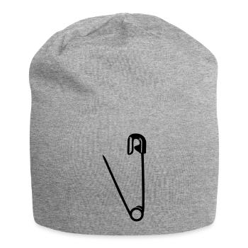 punk - Jersey-Beanie - Grau meliert - Vorne