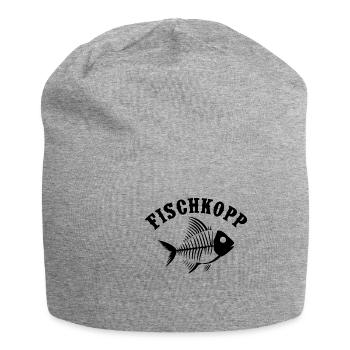 Norddeutschland - Fischkopp - Jersey-Beanie - Grau meliert - Vorne
