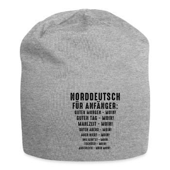 Norddeutschland - Norddeutsch für Anfänger - Jersey-Beanie - Grau meliert - Vorne