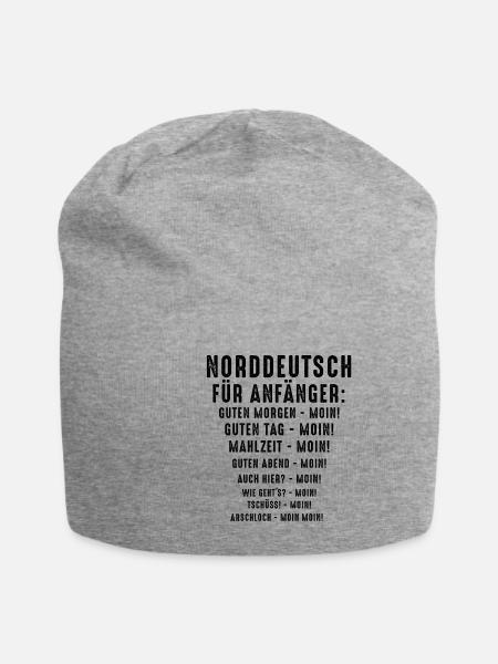 Norddeutschland - Norddeutsch für Anfänger - Jersey-Beanie - Grau meliert