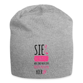 sie heiratet wir party machen - Jersey-Beanie - Grau meliert - Vorne