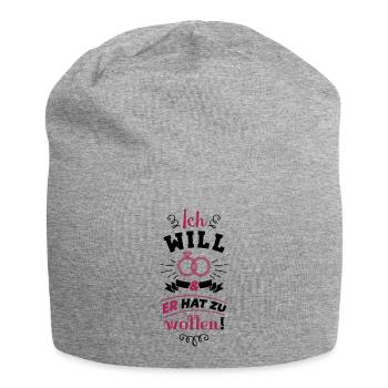 ich will er hat zu wollen ringe - Jersey-Beanie - Grau meliert - Vorne