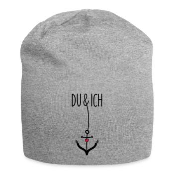 Ancre pour les couples - Bonnet en jersey - gris chiné - Devant