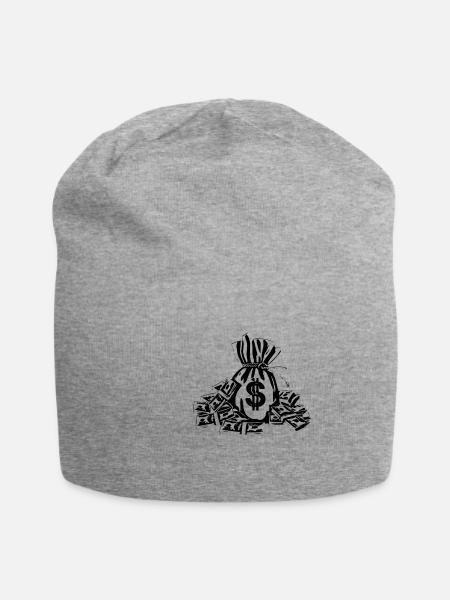Geld - Jersey-Beanie - Grau meliert