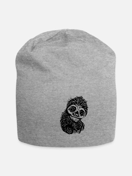 Paresseux - Bonnet en jersey - gris chiné