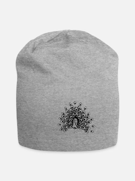 Pfau - Jersey-Beanie - Grau meliert