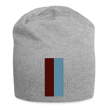 Couleurs Rouge Bleu - Bonnet en jersey - gris chiné - Devant