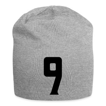 9 - Jersey-Beanie - Grau meliert - Vorne