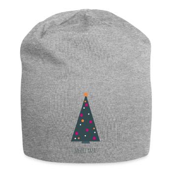 Christmas Tree Merry Xmas - Jersey Beanie - heather grey - Front