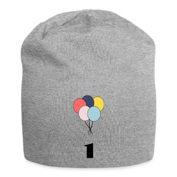 1. 1 year. 1st ANNIVERSARY. 1 YEAR ANNIVERSARY ANNIVERSARY. - Jersey Beanie - heather grey - Front