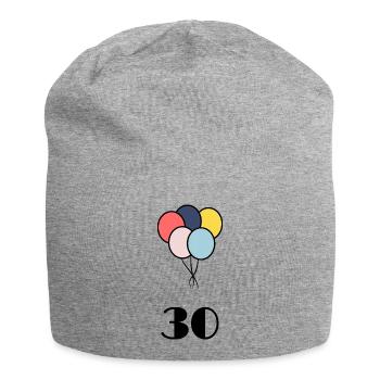 30. 30 ANS. 30e ANNIVERSAIRE. ANNIVERSAIRE 30 ANS. - Bonnet en jersey - gris chiné - Devant