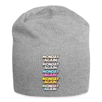 Monday Again Color Typography - Jersey Beanie - heather grey - Front