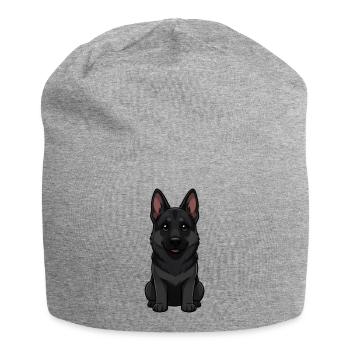 Black Shepherd German Shepherd Gift - Jersey Beanie - heather grey - Front