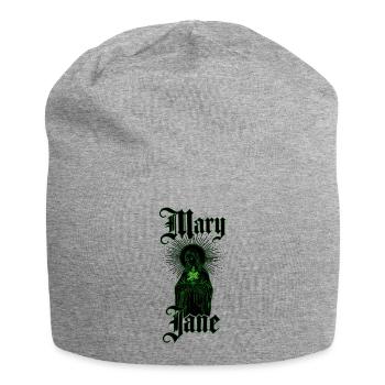 Mary_color_green_nowe1 - Jersey-Beanie - Grau meliert - Vorne