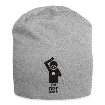 Geocaching: Ich bin nicht verloren! - Jersey-Beanie - Grau meliert - Vorne
