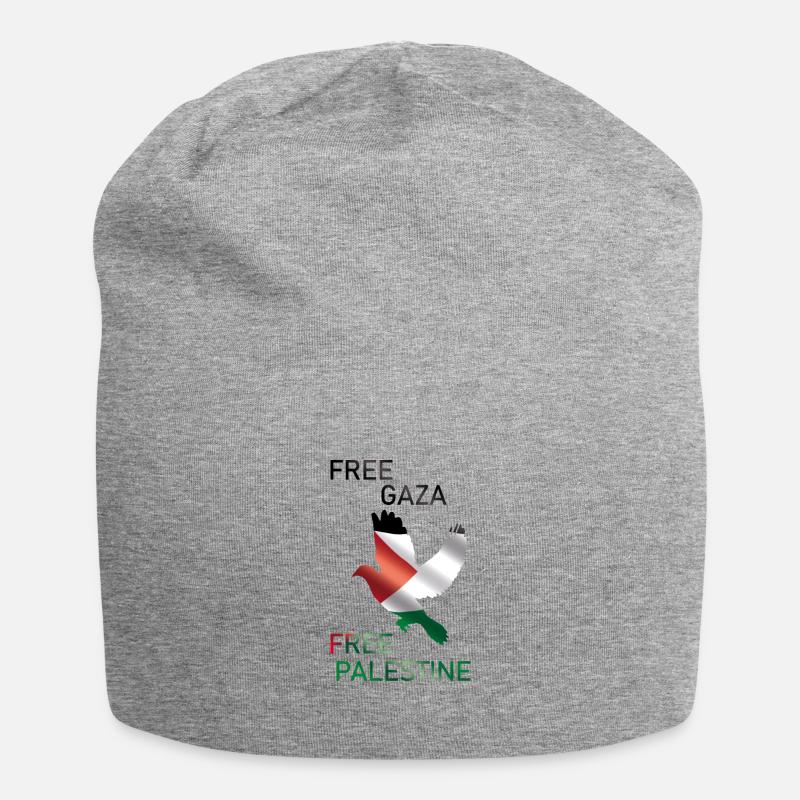 Gaza libre - Bonnet en jersey - gris chiné
