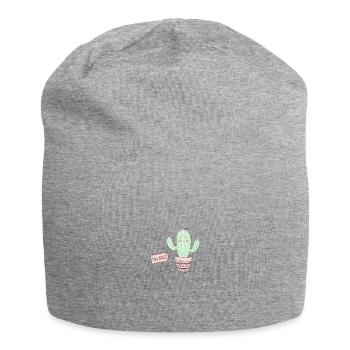 hug flower - Jersey Beanie - heather grey - Front