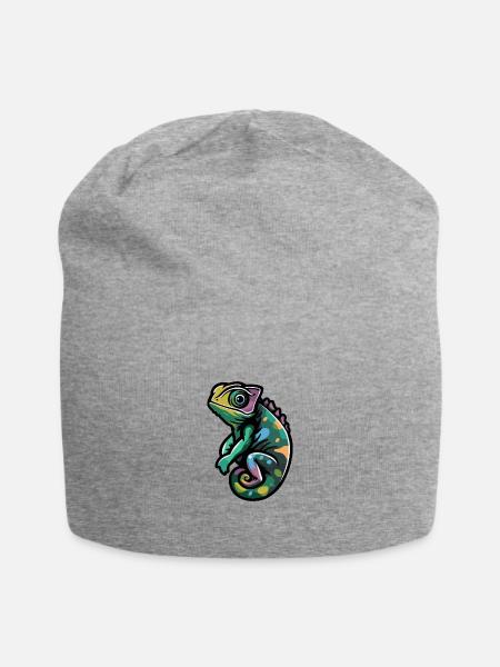 Chameleon Comic - Jersey-Beanie - Grau meliert