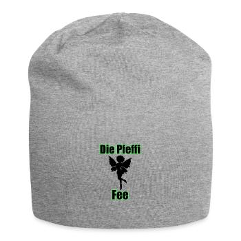 Die Pfeffi Fee - Jersey-Beanie - Grau meliert - Vorne
