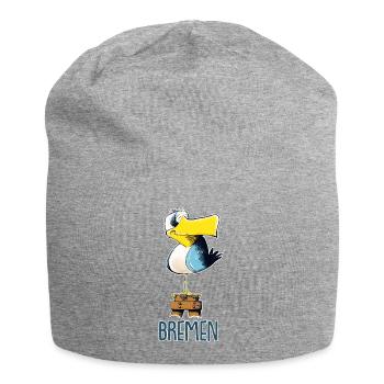 lustige Moewe aus Bremen - Jersey-Beanie - Grau meliert - Vorne