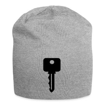 Clé - clé - idée cadeau - Bonnet en jersey - gris chiné - Devant