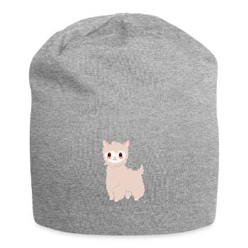 Lama doux - Bonnet en jersey - gris chiné - Devant