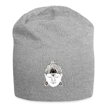 Buddha - Jersey-Beanie - Grau meliert - Vorne