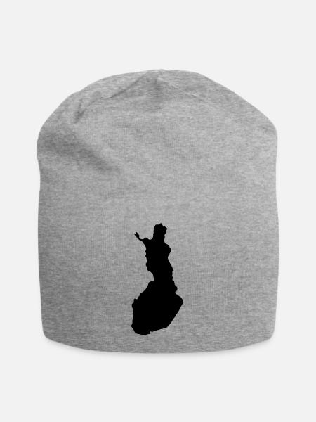 Finnland - Jersey-Beanie - Grau meliert