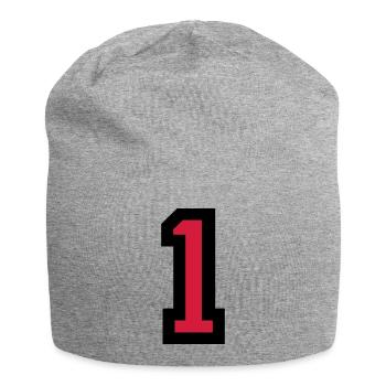 Number One 1 - Jersey Beanie - heather grey - Front