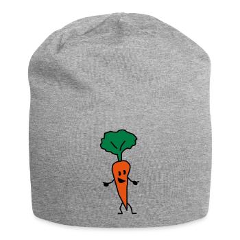 carrot - Jersey-Beanie - Grau meliert - Vorne